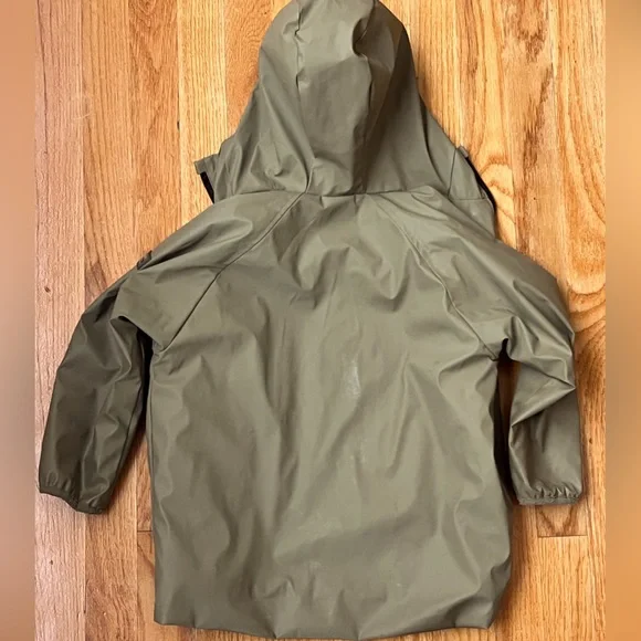 ZARA FAUX SHEARLING LINED RUBBERIZED RAINCOAT - Picture 3 of 4